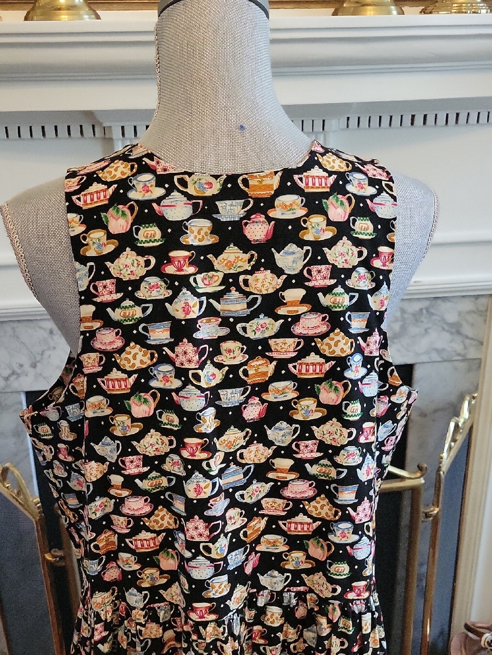Vtg Dogwood Lane Teacup Jumper Dress - Picture 6 of 8